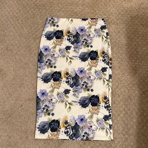 Floral pencil skirt